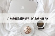 广东麻将没番牌抓马（广东麻将捉马）