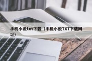 手机小说txt下载（手机小说TXT下载网址）