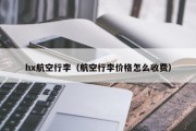 hx航空行李（航空行李价格怎么收费）